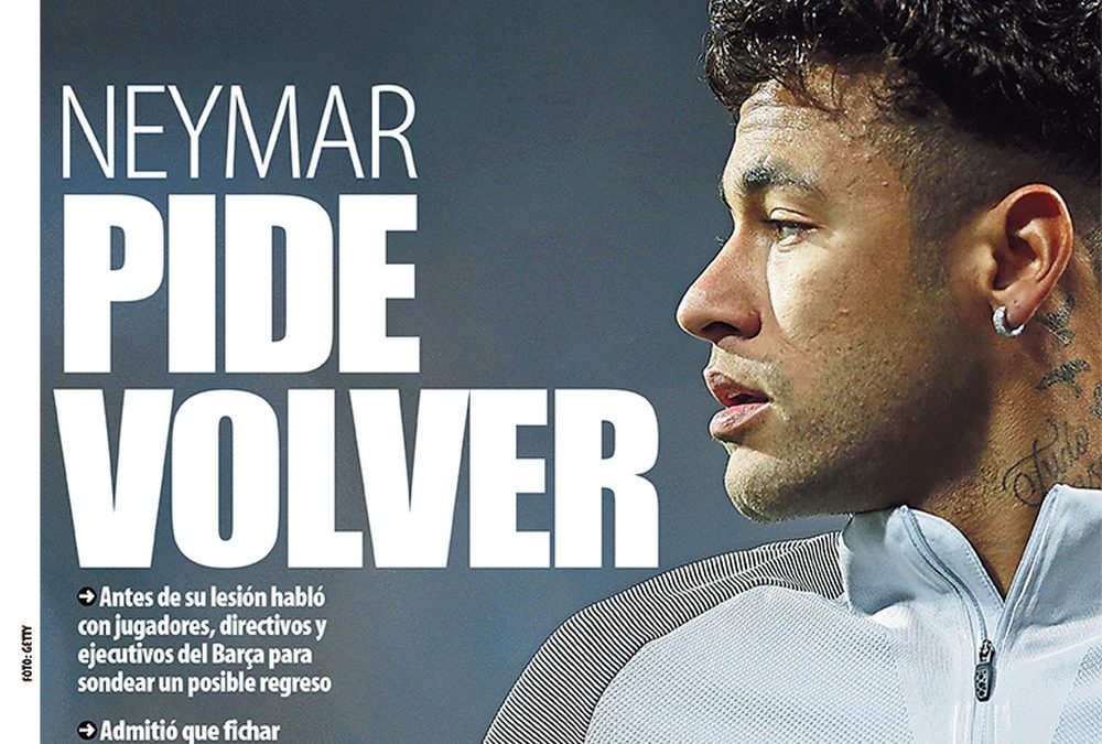 Será? Jornal catalão diz que Neymar pediu para voltar ao Barcelona em 2019