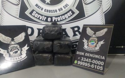Polícia Civil apreende maconha dispensada debaixo de banco de ônibus que vinha da fronteira