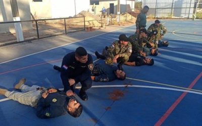 Policia Militar, Polícia Civil e Policia Nacional do Paraguai realizam treinamento para Atendimento Pré Hospitalar em Combate