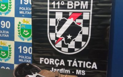 Polícia Militar de Jardim-MS apreende Arma de Fogo durante abordagem à veículo em Guia Lopes da Laguna-MS
