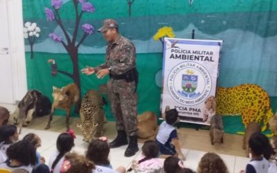 PMA de Corumbá realiza Educação Ambiental para alunos da pré-escola no colégio Adventista da cidade