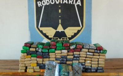 Polícia Militar Rodoviária apreende carga de maconha, na MS 164, em Maracaju