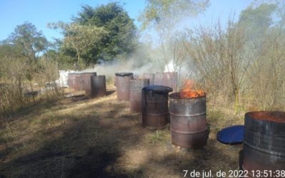 Polícia Militar Ambiental de Campo Grande flagra e autua infrator em R$ 1 mil por incêndio para fabricação de carvão- (8/7/2022)