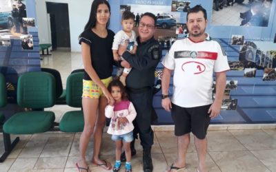 Policial Militar salva bebê engasgado em Dourados.