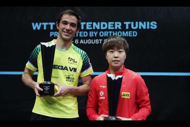 Calderano derrota francês e conquista o WTT Contender da Tunísia