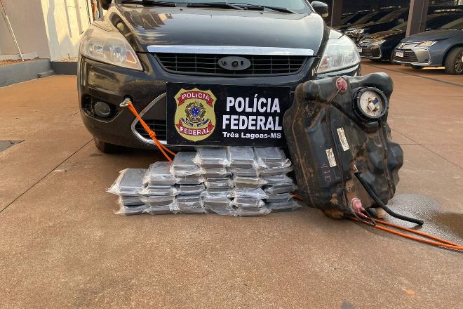 Motorista é flagrado transportando 32 kg de cocaína em tanque de combustível, em Três Lagoas/MS