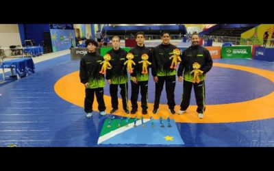 Atleta de MS conquista três medalhas de ouro na luta olímpica