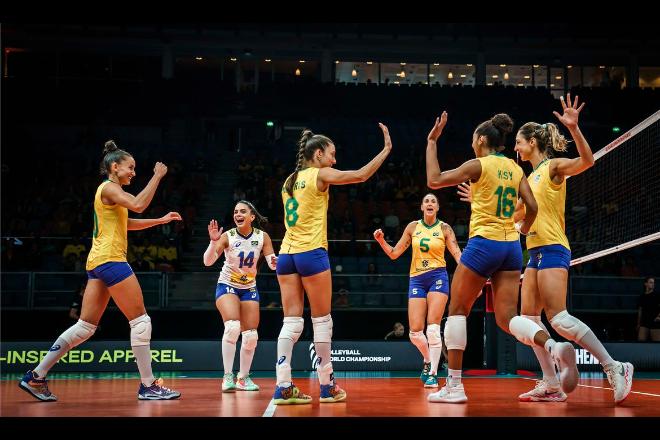 Brasil bate Colômbia por 3 a 0 e avança à 2ª fase do Mundial de Vôlei Feminino
