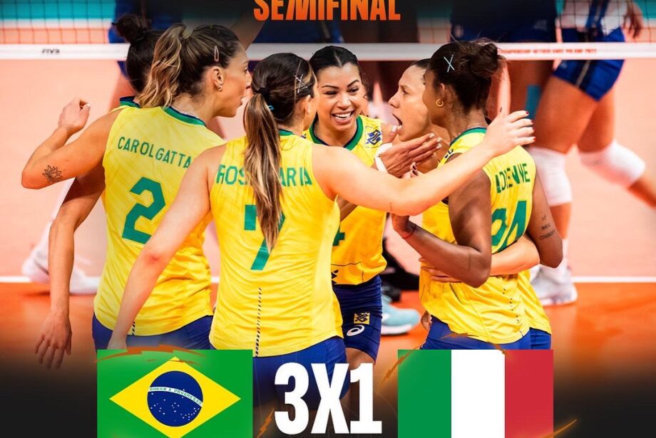Brasil bate Itália e vai à final por título inédito do Mundial de Vôlei Feminino