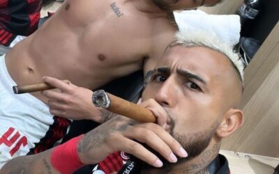 Festa do título do Flamengo tem charuto, reggaeton e banho de cerveja