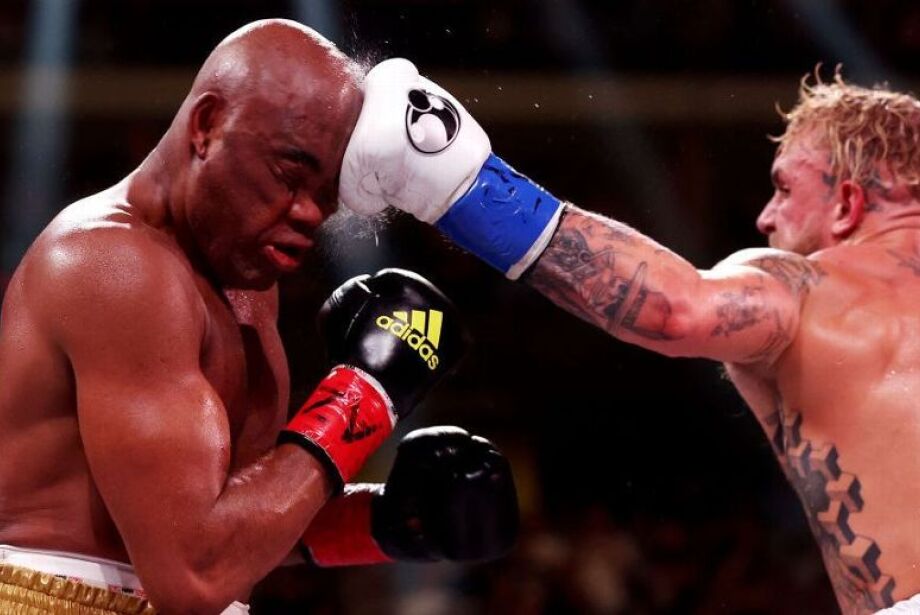 Anderson Silva perde luta de boxe para youtuber Jake Paul com knockdown no fim
