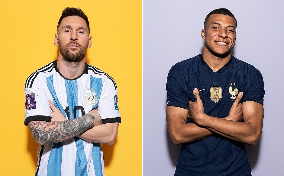 Messi e Mbappé se encontram em revanche de 2018, agora na final da Copa