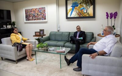 Secretária de assistência social visita presidente do TCE-MS