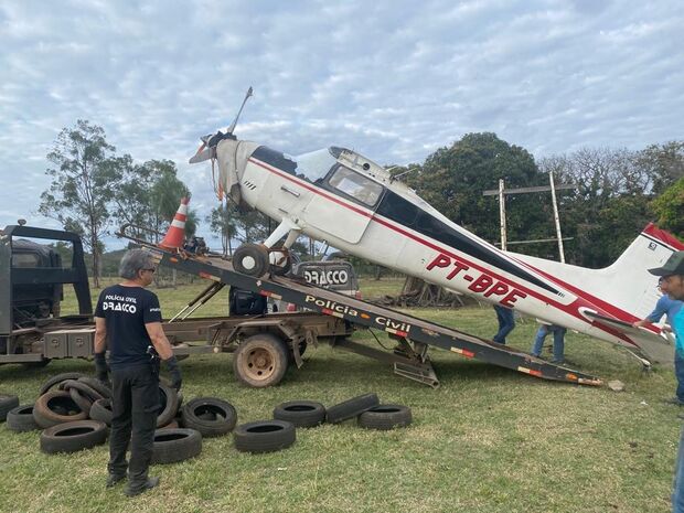 Aeronave usada a serviço do narcotráfico é apreendida em Porto Murtinho