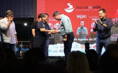 Na abertura do 16º Festival do Sobá, governador de MS e vice de Okinawa reforçam aproximação cultural e comercial