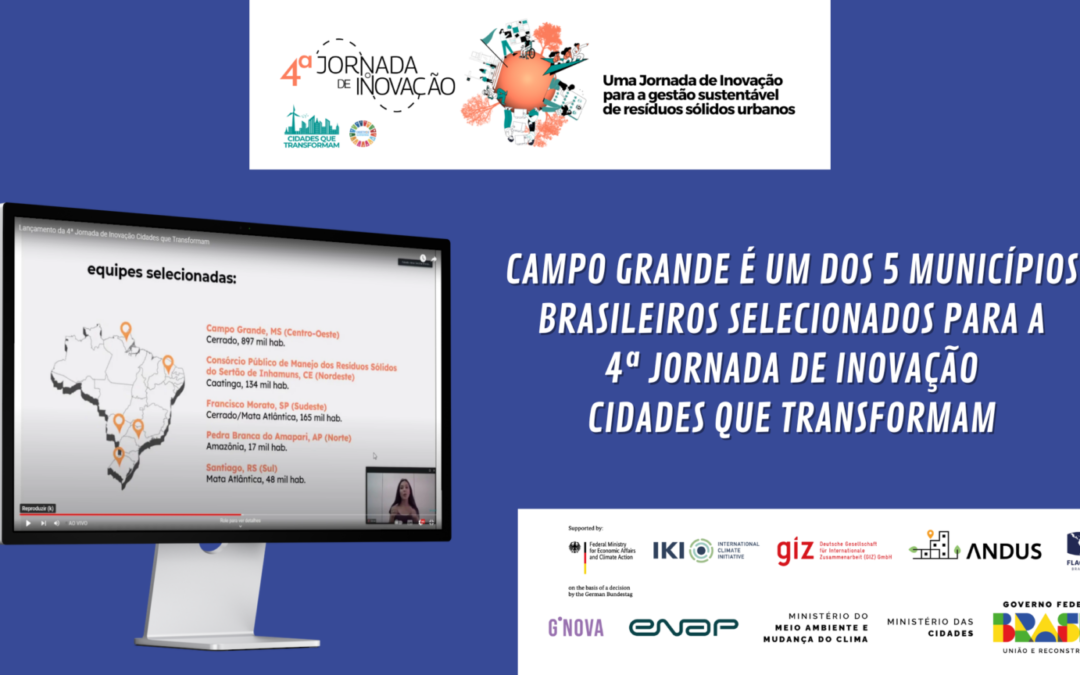Campo Grande é selecionada para participar da 4ª Jornada de Inovação sobre resíduos sólidos urbanos