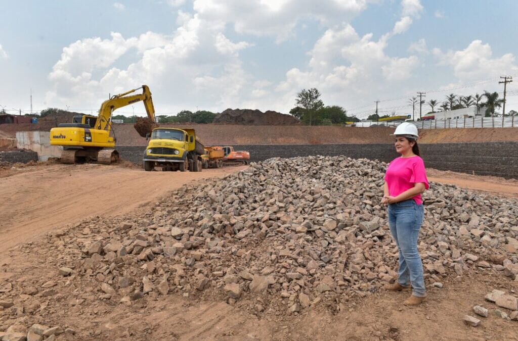 Prefeitura de Campo Grande avança com obras da bacia de amortecimento na Avenida Mato Grosso