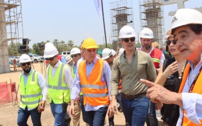 Com presidente do Paraguai, 1º secretário da ALEMS visita obras da Ponte Bioceânica