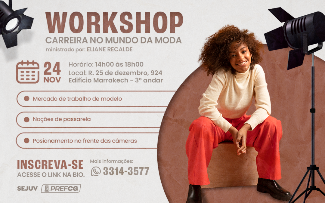 Prefeitura abre inscrições para workshop gratuito sobre carreira no mundo da moda