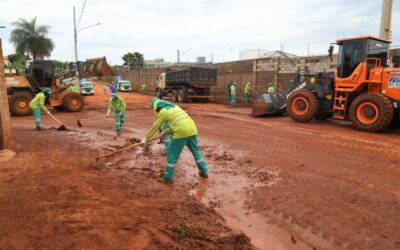 Equipes da Prefeitura realizam limpeza e manutenção em diversos pontos da Capital após chuva