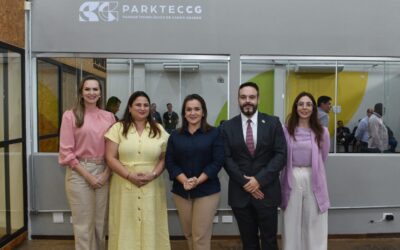 Prefeita Adriane Lopes apresenta potencial econômico a Cônsul de Luxemburgo no Parque Tecnológico da Capital