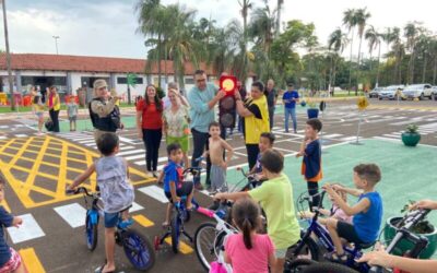 Mini Cidade de Trânsito é inaugurada para educação das crianças
