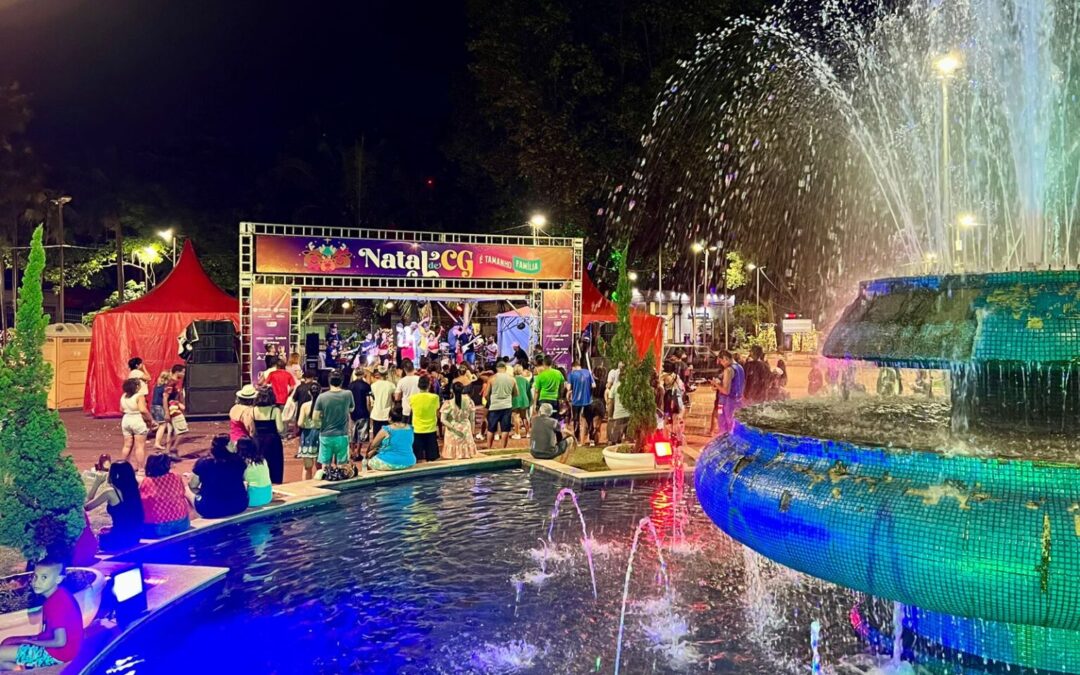 Última noite Natalina na Praça Ary Coelho encerra programação no Centro de Campo Grande com ares de Carnaval