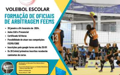 Federação Escolar abre inscrições para formação em arbitragem de futsal e voleibol