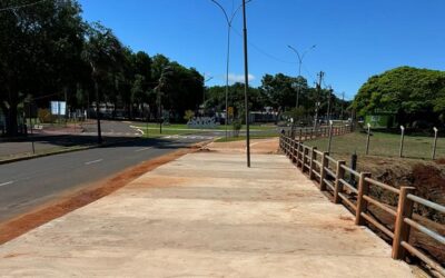 Concluída obra na calçada da Avenida Filinto Muller, em frente ao Lago do Amor