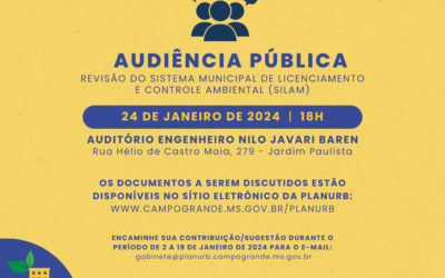 Sociedade civil poderá participar da atualização e revisão do Sistema Municipal de Licenciamento e Controle Ambiental (Silam)