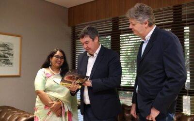 Governo de MS apresenta produção agrícola, industrial e ecoturismo à representante da Índia