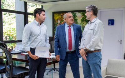 Presidente do TCE-MS recebe dirigentes do Midiacom