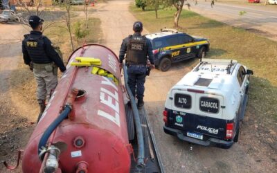 Polícia intercepta 1,3 tonelada de maconha escondida dentro de tanque rebocado em MS