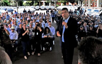 Para reforçar segurança em 58 municípios, Governo de MS entrega 77 viaturas à PM e Polícia Civil