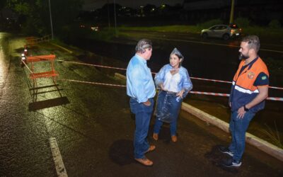 Prefeita Adriane percorre pontos críticos após Campo Grande registrar 68 milímetros de chuva em poucas horas
