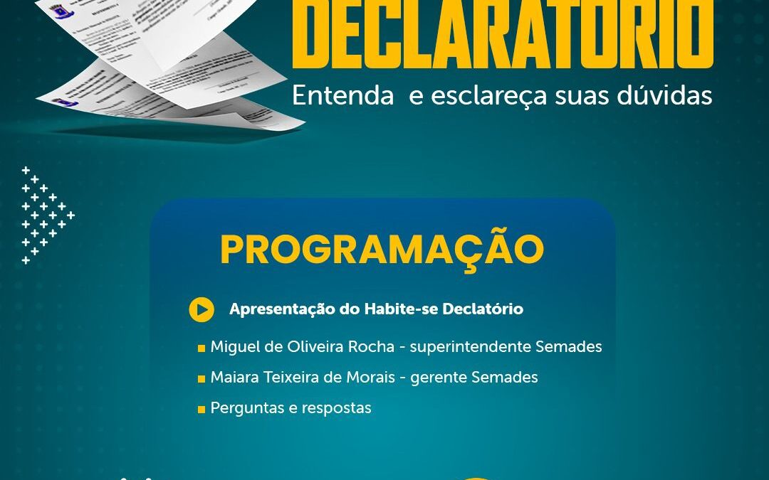 “Seminário Habite-se Declaratório” visa aprimorar os atendimentos entre poder público e profissionais
