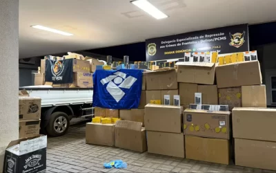 Operação apreende carga milionária de R$ 3 milhões de celulares e whisky em MS