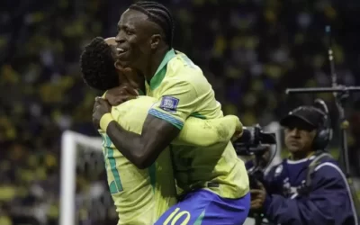 Vini Jr. presenteia Ancelotti com vitória sobre Paraguai e Brasil garante vaga na Copa do Mundo