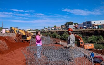 Obra de contenção de enchentes na Ernesto Geisel avança com 50% do cronograma já executado