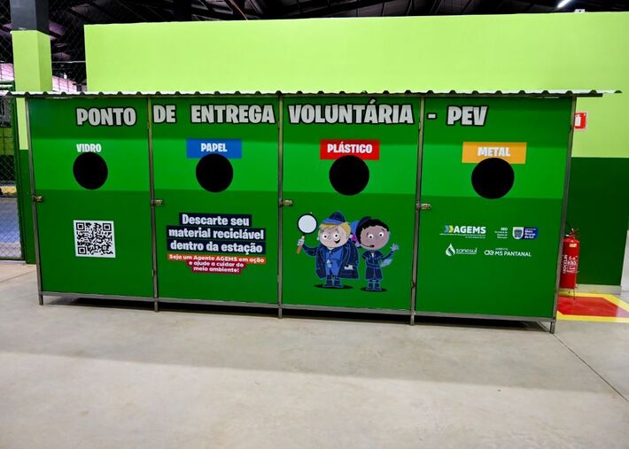 Escola com conceito sustentável na Capital ganha estação de coleta seletiva