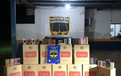 Polícia apreende carro e R$ 34 mil em cigarros contrabandeados na MS-164