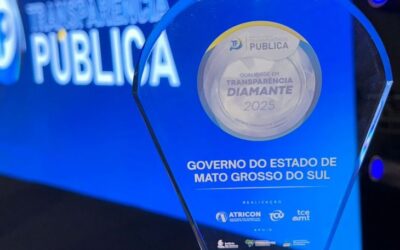 Selo Diamante: Governo de MS é único do país a ganhar 4 vezes prêmio por qualidade na Transparência Pública