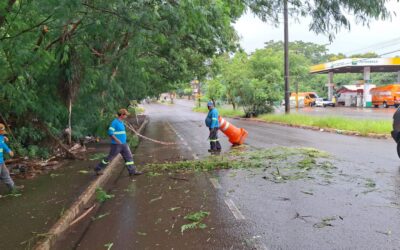 PrefCG mobiliza frentes de trabalho durante chuva intensa na capital