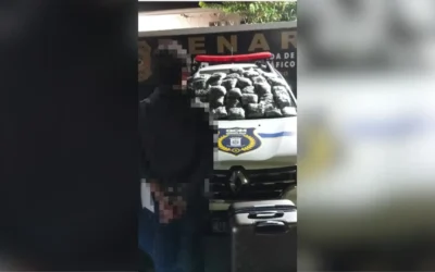 Ao pedir informação, passageiro acaba preso pela Guarda com maconha em bagagem na rodoviária