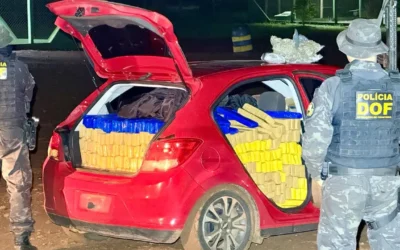 Carro é encontrado com quase 700 quilos de drogas na MS-164 em Ponta Porã