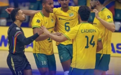 Seleção brasileira masculina de vôlei derrota a Bélgica e mantém 100% na Liga das Nações