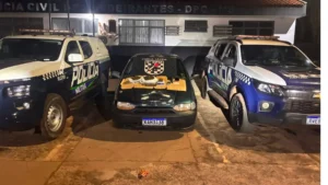 Dupla integrante do Comando Vermelho é presa em Bandeirantes com carro roubado