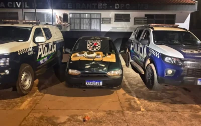 Dupla integrante do Comando Vermelho é presa em Bandeirantes com carro roubado