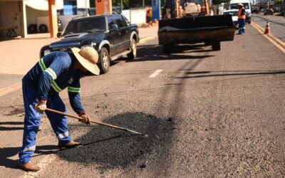 Equipes tapam mais de 20 mil buracos nas ruas em julho