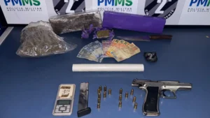 Homem é preso por posse ilegal de arma de fogo e tráfico de drogas em Caarapó